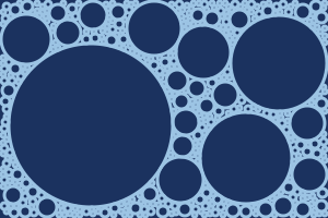 blue circles in an infinitly repeating pattern